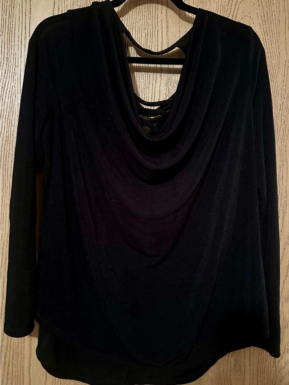 Maurices Black Strappy Draped Top